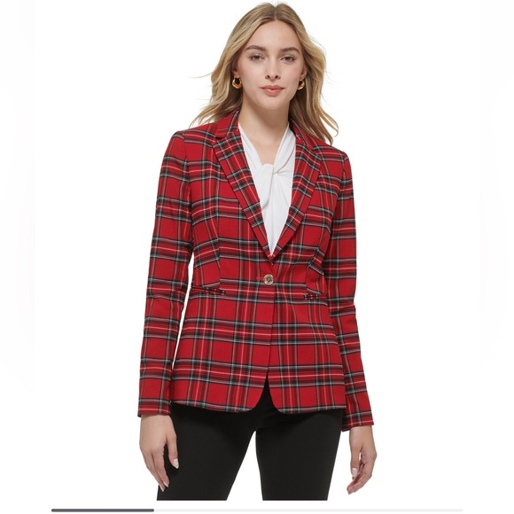 Tommy Hilfiger Jackets & Blazers - NWT Tommy Hilfiger Red Tartan Women's Blazer